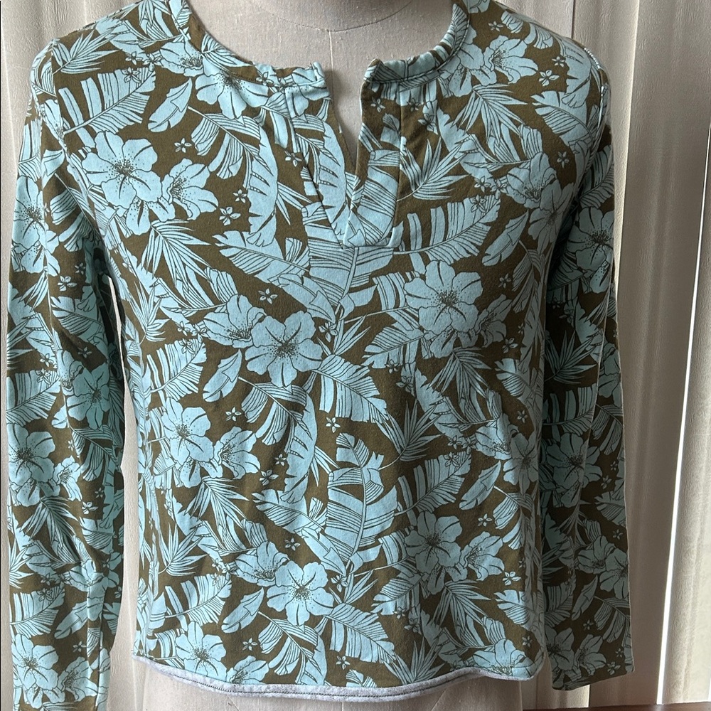Tropical Floral Long Sleeve Top